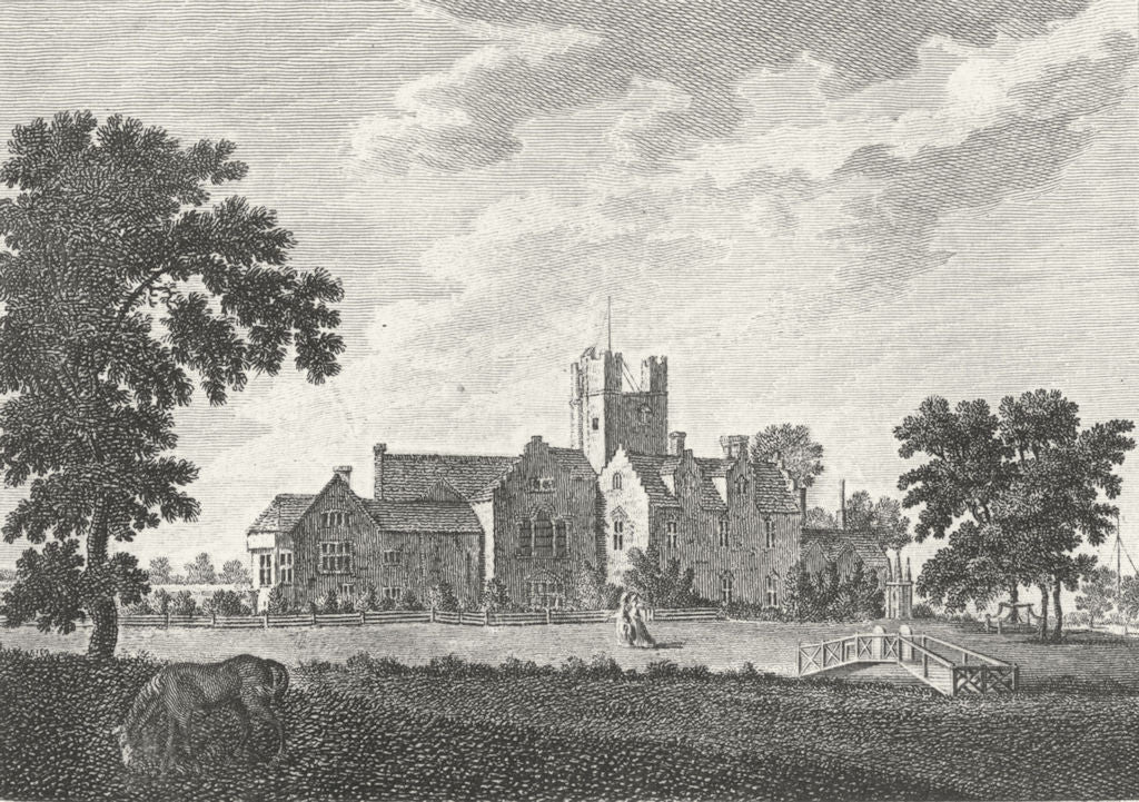 BERKS. Bisham Abbey. Grose Antiquities of 1783 old antique print picture